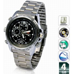 4GB Spy Camera Watch Motion Detection Waterproof 30FPS AVI Video 4GB Spy Camera Watch Motion Detection Waterproof 30FPS AVI Video